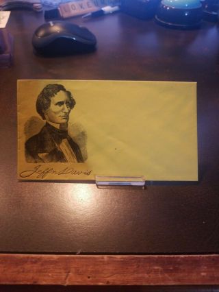 Rare Vintage Us Civil War Envelope Confederate President Jefferson Davis