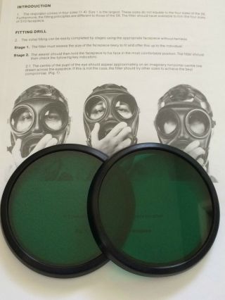 S10 Gas Mask Respirator Green Lenses Outserts