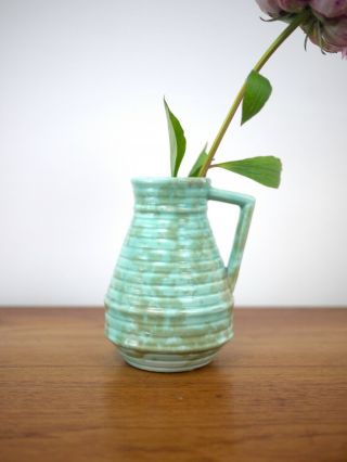 Vintage Mid Century Art Deco Green Vase Ornament