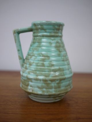 Vintage Mid Century Art Deco Green Vase Ornament 5