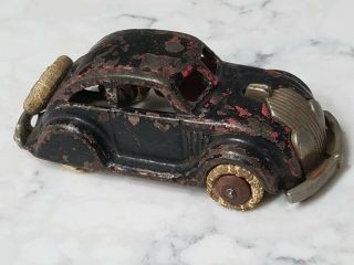 Vintage 1930s Hubley Take Apart Cast Iron Chrysler Airflow Sedan Car 4 1/2 "