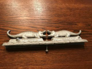 Vintage Crocodile Cast Aluminum Allied Chain Link Fence Topper