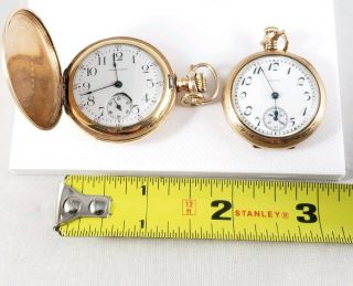 Antique Miniature Gold Filled Pocket Watches - Elgin / Waltham 8