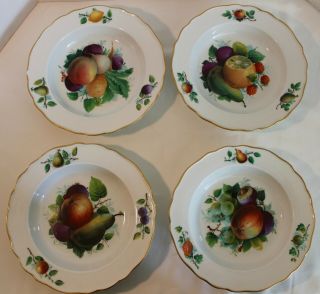 Set 4 Meissen Fruit Soup Bowls 19th Century