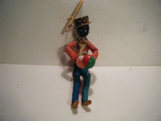 Vintage Marionette String Puppet 14 " Black Americana