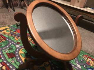 Vintage Tell City Chair Co.  Vanity Mirror Andover Maple Swivel Country French