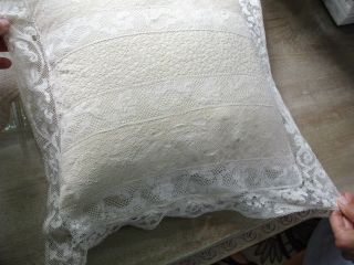 Antique Lace Pillow Cover - Very Fine Workmanship