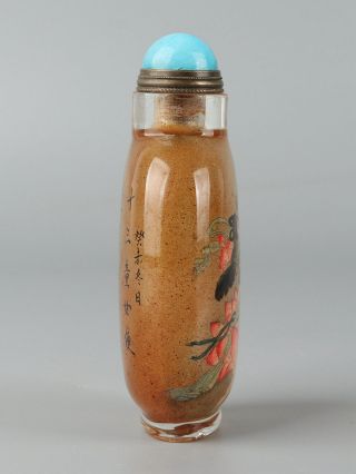 Chinese Exquisite Handmade fairy pattern Glass snuff bottle 4