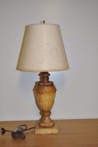 Vintage Antique Italian Alabaster Medium Size Lamp 21 "