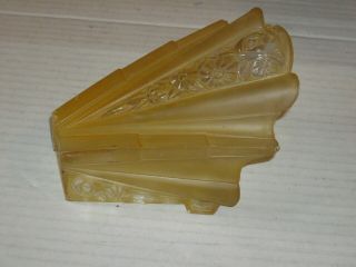 One Antique Art Deco Amber Wall SCONCE GLASS SLIP / Cover / Shade 5