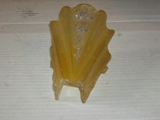 One Antique Art Deco Amber Wall SCONCE GLASS SLIP / Cover / Shade 7