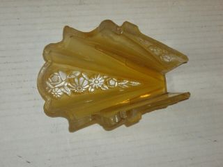 One Antique Art Deco Amber Wall SCONCE GLASS SLIP / Cover / Shade 8