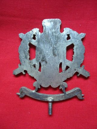 PORTUGAL PORTUGUESE MILITARY ARMY OGFE PLAQUE CAR GRILL BRONZE BADGE 93mm 2