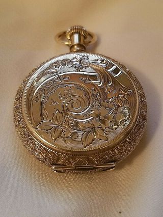 Am.  Co.  Waltham Model 1882 14k Solid Gold Box Hinge 9j 1s Pocket Watch