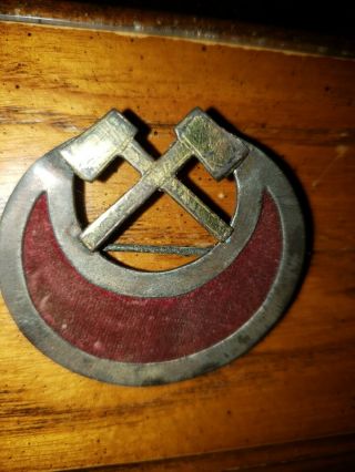 RARE CIVIL WAR 11TH CORPS PIONEER 1ST DIVISION BADGE CROSSED AXES 3