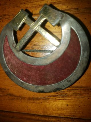 RARE CIVIL WAR 11TH CORPS PIONEER 1ST DIVISION BADGE CROSSED AXES 4