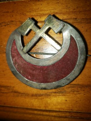 RARE CIVIL WAR 11TH CORPS PIONEER 1ST DIVISION BADGE CROSSED AXES 5