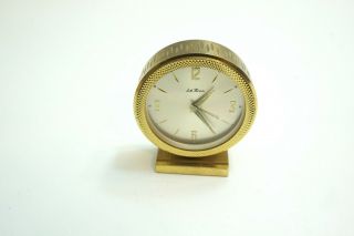 Vintage Mid Century Seth Thomas Brass Windup Alarm Clock Germany As - Is