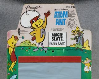 1967 Hanna Barbera Atom Ant Magic Slate Paper Saver Cartoon Toy Vintage Tv Show