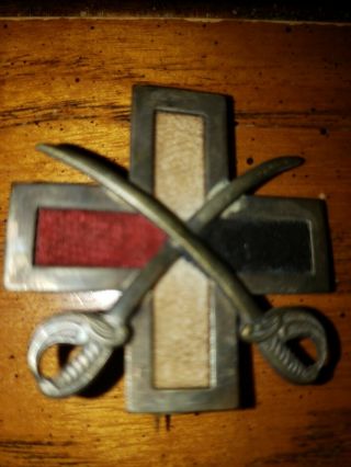 Civil War 6th Cavalry Corps Badge Headquarters Division.  Sabers