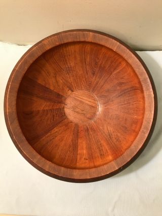 Dansk International Designs Ltd.  JHQ 16.  5” MCM Teak Salad Bowl 2