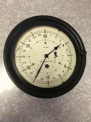 U.  S.  Government Naval Clock Made By M.  Low