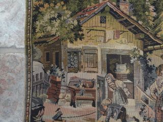 LARGE ANTIQUE VICTORIAN NEEDLEPOINT HANDMADE WALL HANGING SCENIC TAPESTRY 6