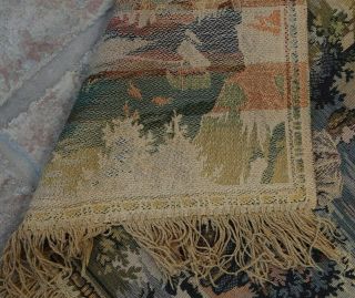 LARGE ANTIQUE VICTORIAN NEEDLEPOINT HANDMADE WALL HANGING SCENIC TAPESTRY 7