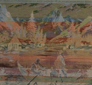 LARGE ANTIQUE VICTORIAN NEEDLEPOINT HANDMADE WALL HANGING SCENIC TAPESTRY 8