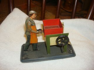 Antique German Steam Engine Tin Workman Accessory