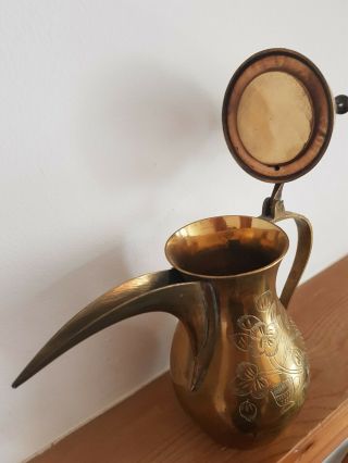 Vintage Saudi Arabian Brass Dallah Coffee Pot 3