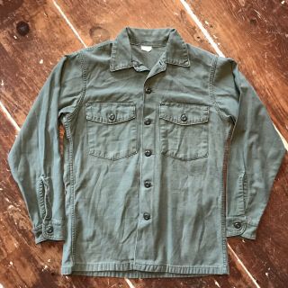 Vintage Vietnam Us Military Utility Fatigue Shirt 1969 Mens Small Og 107 Sateen