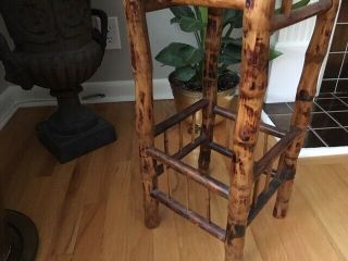 Vintage Bohemian Rattan Plant Stand/Side table/Tortoise Rattan/Bamboo/porch 8