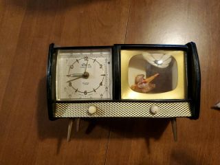 Vtg.  1950`s Linden - Blsckstone Blacktv " Ballerina " Music Box - Clock - Overwound - Parts