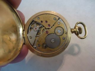 Vtg Elgin pocket watch 17 jewels hunter case gold tone 4
