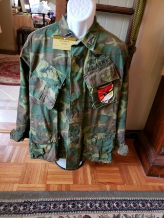 Vietnam Era Side Pocket Erdl With Theater Made Patch Thurnerhorse Air Calvary