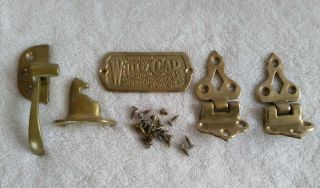Vintage White Clad Simmons Hardware Co St Louis Solid Brass Hardware Euc