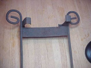 Antique Blacksmith Hand Forged Boot Scraper Wrought Iron Early Primitive,  Curls