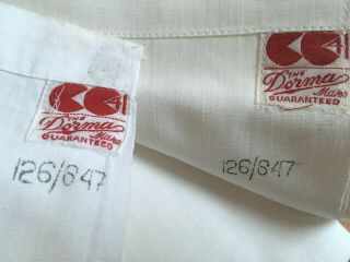 4 Flat Vintage Dorma 1941 Utility Mark Cotton Flat Bed Sheets Approx 92 " X 77 "