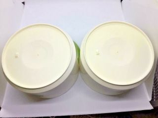 Mid Century 2 Piece Plastic Canister Set by Sterilite.  Vegtable Design 3