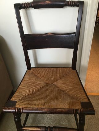 Vtg High Point Bending & Chair Co.  Hitchcock Style Rush Bottom Local