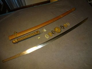 Japanese WWll Army officer ' s sword in mountings,  old family 11