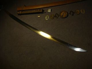 Japanese WWll Army officer ' s sword in mountings,  old family 12