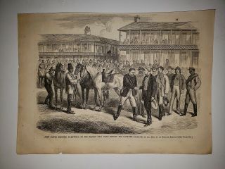 Jefferson Davis Escort Two Days Before Captured Civil War 1865 Hw Sketch Rare