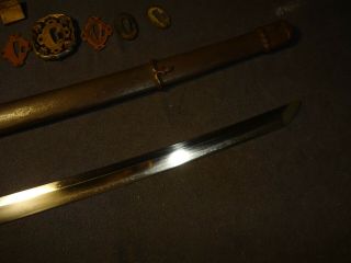 E 01 Japanese WWll Army officer ' s sword in mountings,  Gendaito 