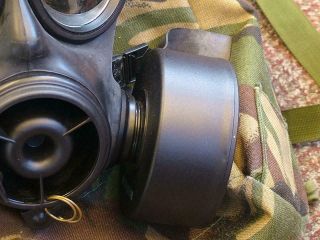 British Army Avon S10 Respirator,  Filter.  Size 2.  With Haversack 3
