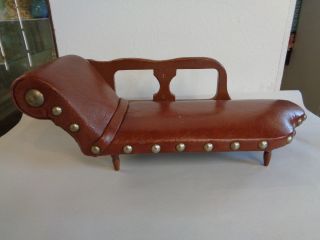 Apprentice Piece Miniature Leatherwork Chaise Longue - Very Rare