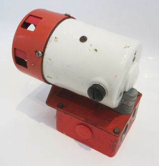 Vintage GENT SIREN - Rare STRIDENT Klaxon Fire alarm WW2 War Air Raid 240v LOUD 6
