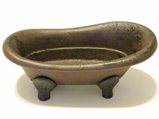 Bath Tub Cast Iron Mini Rustic Decor Old Fashioned Vintage 7 1/2x4x3 Inches