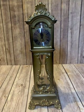 Vintage Schmid Miniature Eight Day Wind - Up Grandfather Mantle Clock Made Germany